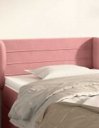 vidaXL Горна табла за легло розова 93x23x78/88 см кадифе