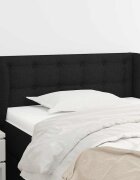 vidaXL Горна табла за легло с уши черна 83x23x78/88 см плат