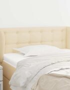 vidaXL Горна табла за легло с уши кремава 103x23x78/88 см плат