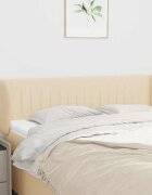 vidaXL Горна табла за легло с уши кремава 147x23x78/88 см плат