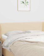 vidaXL Горна табла за легло с уши кремава 147x23x78/88 см плат