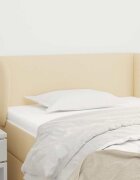 vidaXL Горна табла за легло с уши кремава 83x23x78/88 см плат