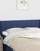 vidaXL Горна табла за легло с уши синя 147x23x78/88 см плат