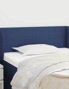 vidaXL Горна табла за легло с уши синя 83x23x78/88 см плат