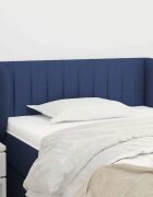 vidaXL Горна табла за легло с уши синя 83x23x78/88 см плат
