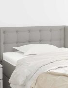 vidaXL Горна табла за легло с уши светлосива 103x16x78/88 см плат