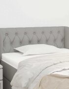 vidaXL Горна табла за легло с уши светлосива 103x23x78/88 см плат