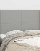 vidaXL Горна табла за легло с уши светлосива 147x16x118/128 см плат