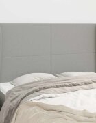 vidaXL Горна табла за легло с уши светлосива 147x23x118/128 см плат