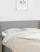 vidaXL Горна табла за легло с уши светлосива 147x23x78/88 см плат