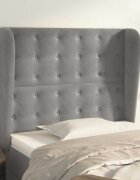 vidaXL Горна табла за легло с уши светлосива 93x23x118/128 смкадифе