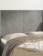 vidaXL Горна табла за легло с уши светлосива147x16x118/128см кадифе