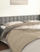 vidaXL Горна табла за легло с уши светлосива183x23x78/88 см кадифе