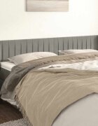 vidaXL Горна табла за легло с уши светлосива203x16x78/88 см кадифе