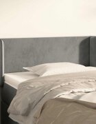 vidaXL Горна табла за легло с уши светлосива83x16x78/88 см кадифе