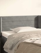 vidaXL Горна табла за легло с уши светлосива83x16x78/88 см кадифе