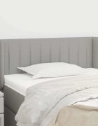 vidaXL Горна табла за легло с уши светлосива83x16x78/88 см плат