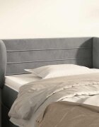 vidaXL Горна табла за легло с уши светлосива83x23x78/88 см кадифе
