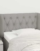 vidaXL Горна табла за легло с уши светлосива83x23x78/88 см плат