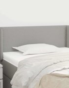 vidaXL Горна табла за легло с уши светлосива93x16x78/88 см плат