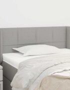 vidaXL Горна табла за легло с уши светлосива93x16x78/88 см плат