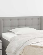 vidaXL Горна табла за легло с уши светлосива93x23x78/88 см плат
