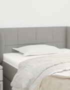vidaXL Горна табла за легло с уши светлосива93x23x78/88 см плат