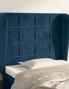 vidaXL Горна табла за легло с уши тъмносиня 103x23x118/128 смкадифе