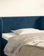 vidaXL Горна табла за легло с уши тъмносиня 103x23x78/88 см кадифе