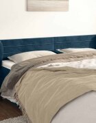 vidaXL Горна табла за легло с уши тъмносиня 183x23x78/88 см кадифе