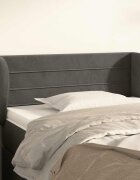 vidaXL Горна табла за легло с уши тъмносива 103x23x78/88 см кадифе
