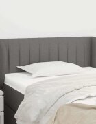 vidaXL Горна табла за легло с уши тъмносива 103x23x78/88 см плат