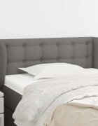 vidaXL Горна табла за легло с уши тъмносива 103x23x78/88 см плат