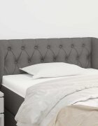 vidaXL Горна табла за легло с уши тъмносива 103x23x78/88 см плат