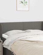 vidaXL Горна табла за легло с уши тъмносива 147x23x78/88 см плат