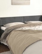 vidaXL Горна табла за легло с уши тъмносива 183x23x78/88 см кадифе