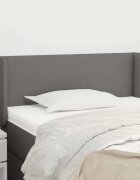 vidaXL Горна табла за легло с уши тъмносива 93 x 16 x 78/88 см плат