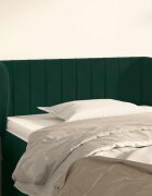 vidaXL Горна табла за легло с уши тъмнозелена 83x23x78/88 см кадифе