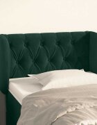 vidaXL Горна табла за легло с уши тъмнозелена 83x23x78/88 см кадифе