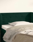 vidaXL Горна табла за легло с уши тъмнозелена 93x23x78/88 см кадифе