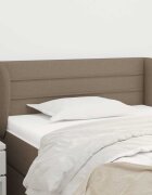 vidaXL Горна табла за легло с уши таупе 103x23x78/88 см плат