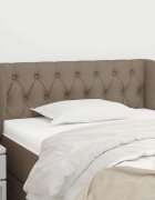 vidaXL Горна табла за легло с уши таупе 103x23x78/88 см плат