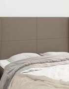 vidaXL Горна табла за легло с уши таупе 147 x 23 x 118/128 см плат