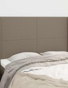 vidaXL Горна табла за легло с уши таупе 147x16x118/128 см плат