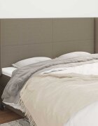 vidaXL Горна табла за легло с уши таупе 183x16x118/128 см плат