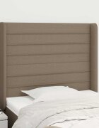 vidaXL Горна табла за легло с уши таупе 83x16x118/128 см плат