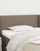 vidaXL Горна табла за легло с уши таупе 93x23x78/88 см плат