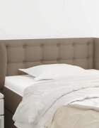 vidaXL Горна табла за легло с уши таупе 93x23x78/88 см плат