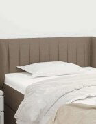 vidaXL Горна табла за легло с уши таупе 93x23x78/88 см плат