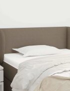 vidaXL Горна табла за легло с уши таупе 93x23x78/88 см плат